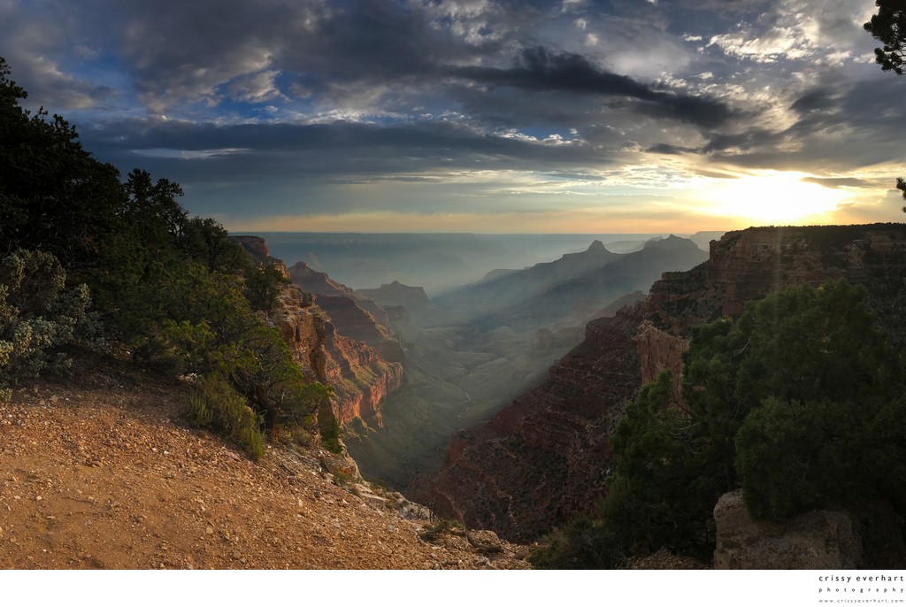 Grand Canyon North Rim at Sunset - iPhone Pano