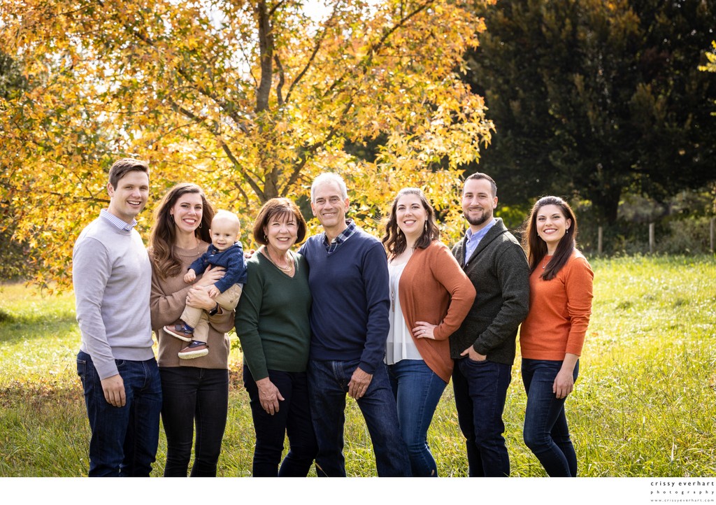 Fall Family Portraits of Extended Family