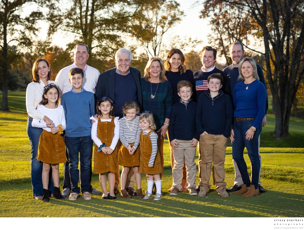 Extended Family photos at Golf Course