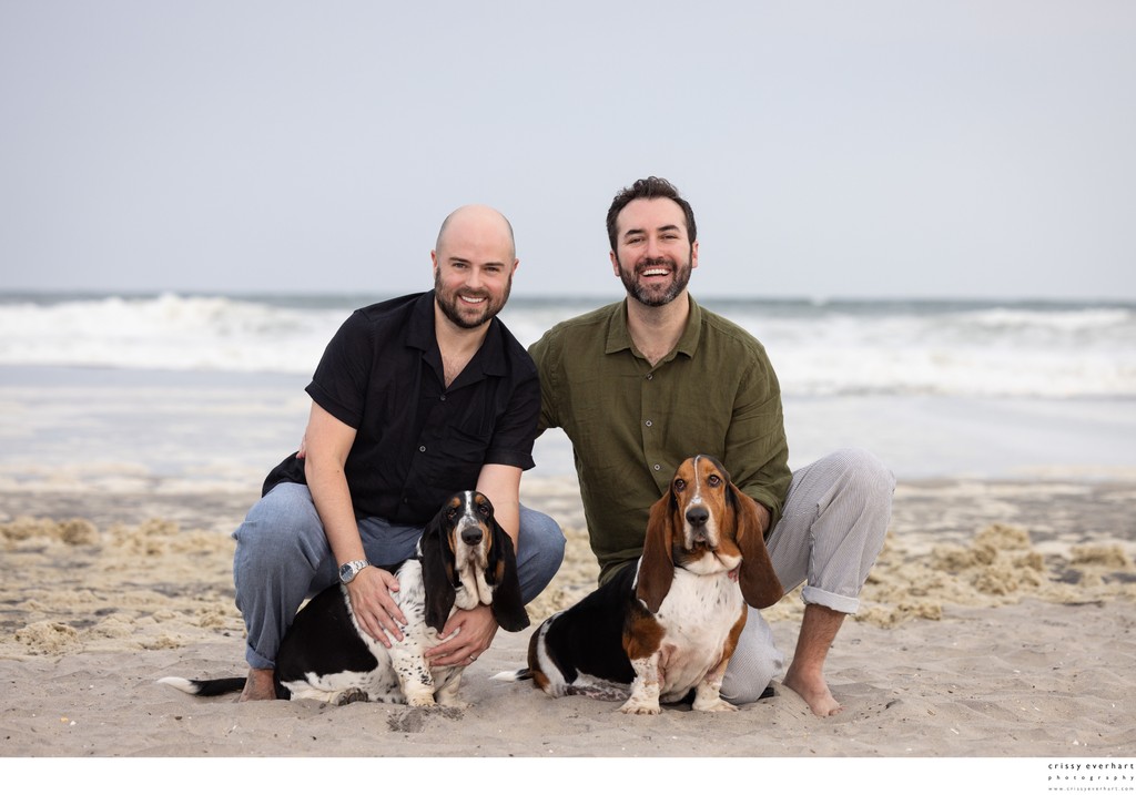 Jersey Shore Family Photos with Dogs