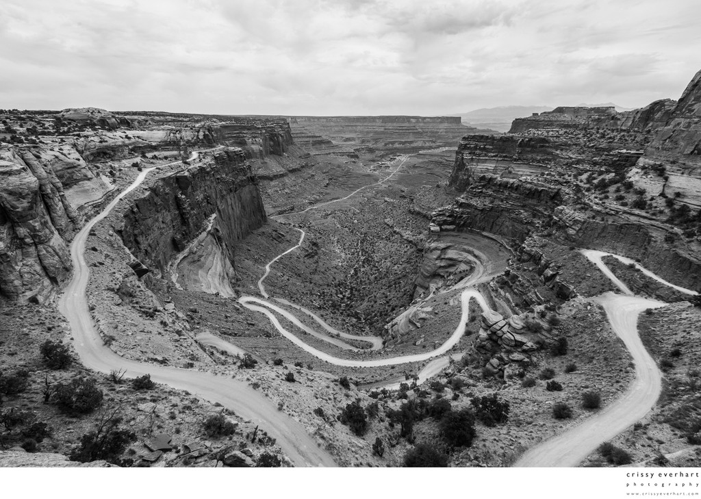 Canyonlands - Switchbacks (B&W)