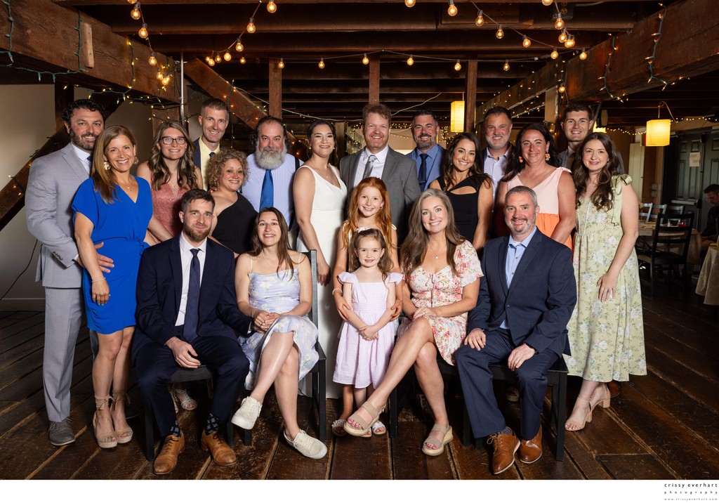 Extended Family Group Photos at Reception
