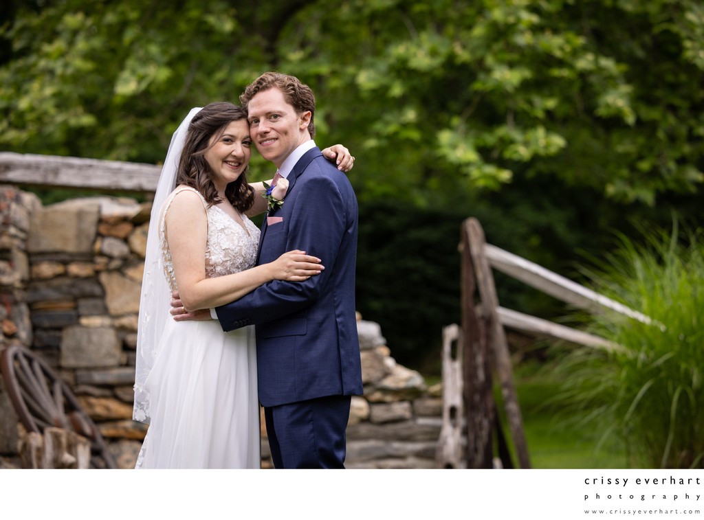 Rustic Garden Wedding Portrait in Malvern
