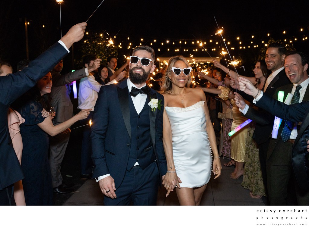 Fun Sparkler Send-Off at Terrain Gardens