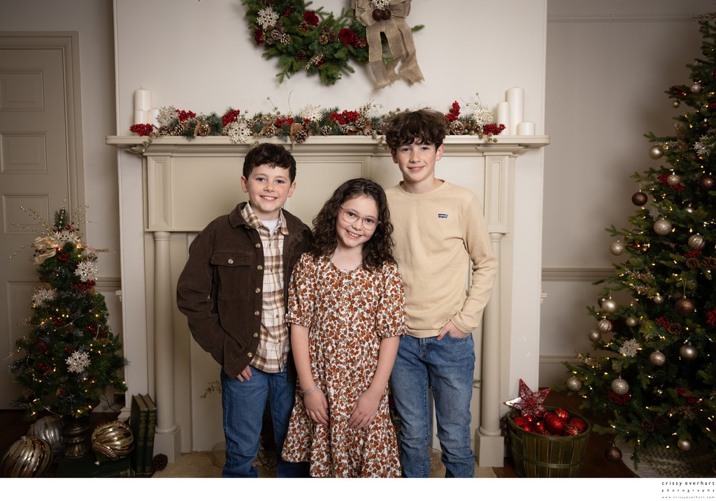 Christmas Card Photos in Historic Building