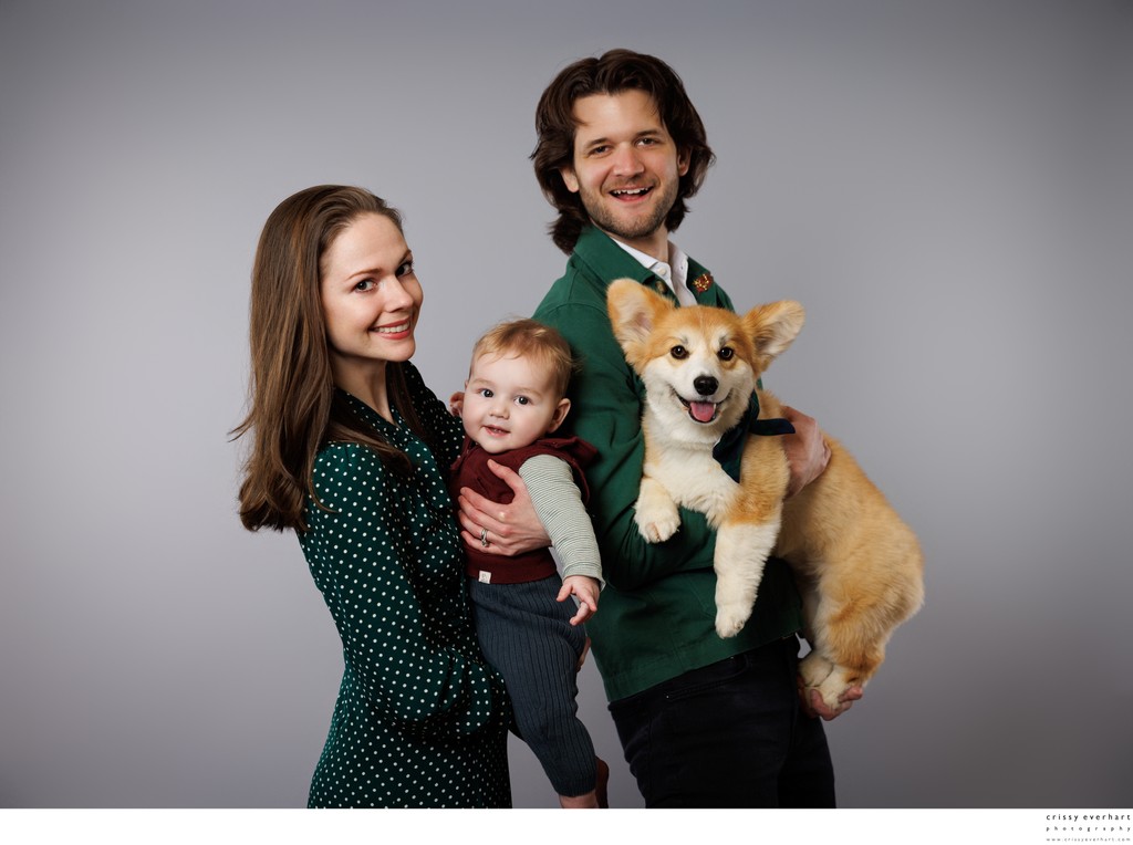 Studio Family Portraits with Dog