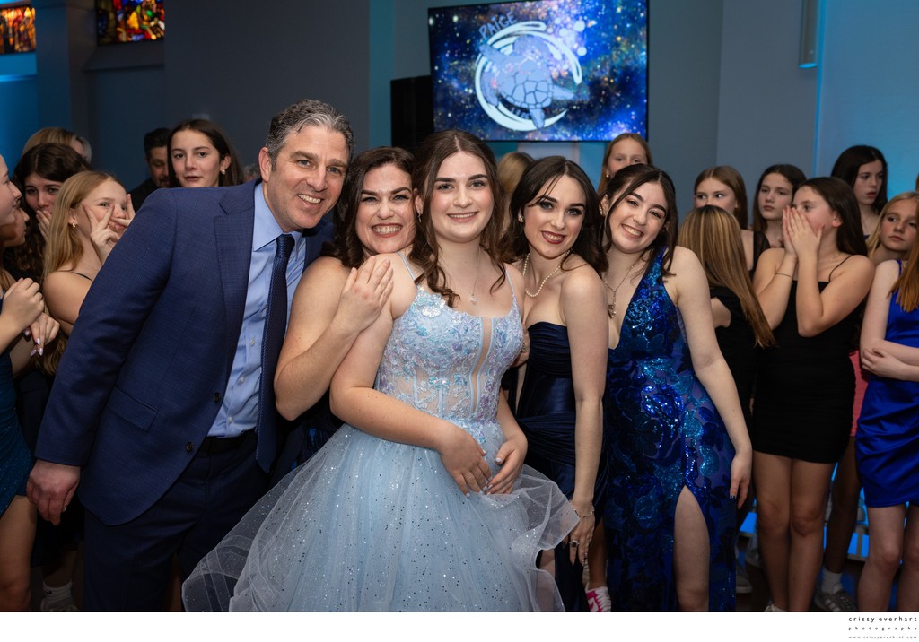Family at Mitzvah Celebration for Youngest Daughter