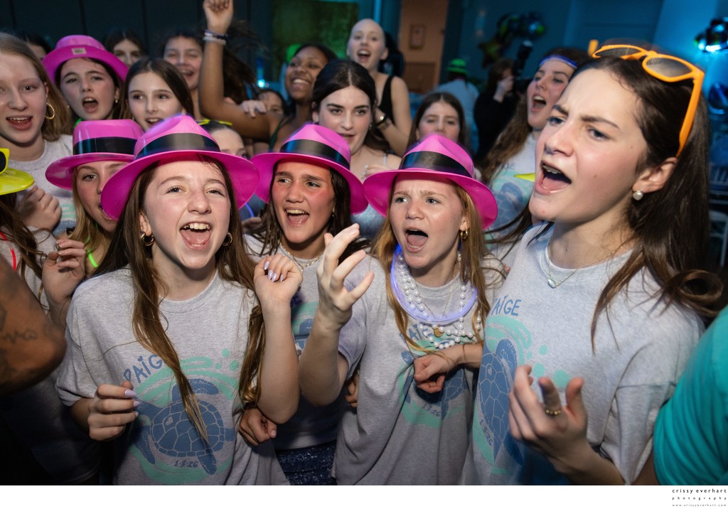 Kids Singing Along at Bat Mitzvah