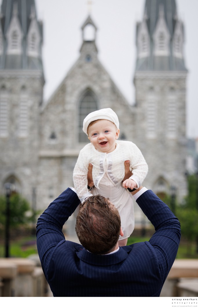 Baptism Portraits Outside St. Thomas of Villanova