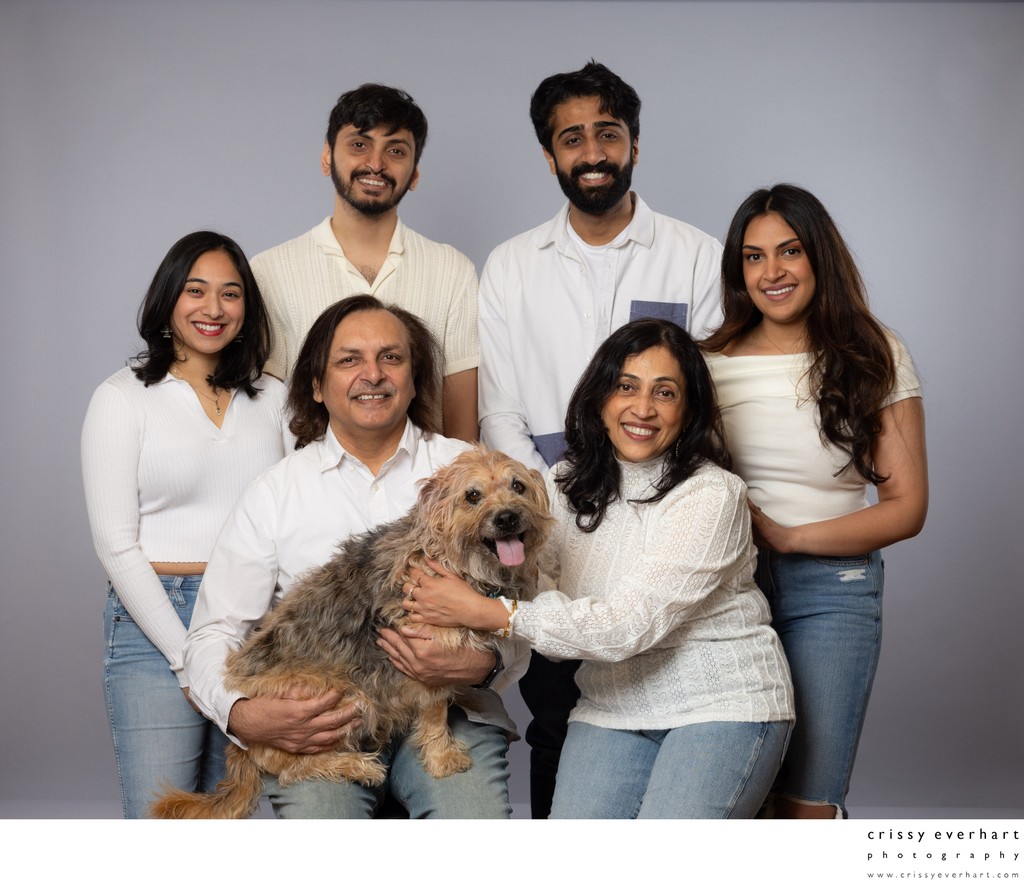 Family Photos with Aging Dog