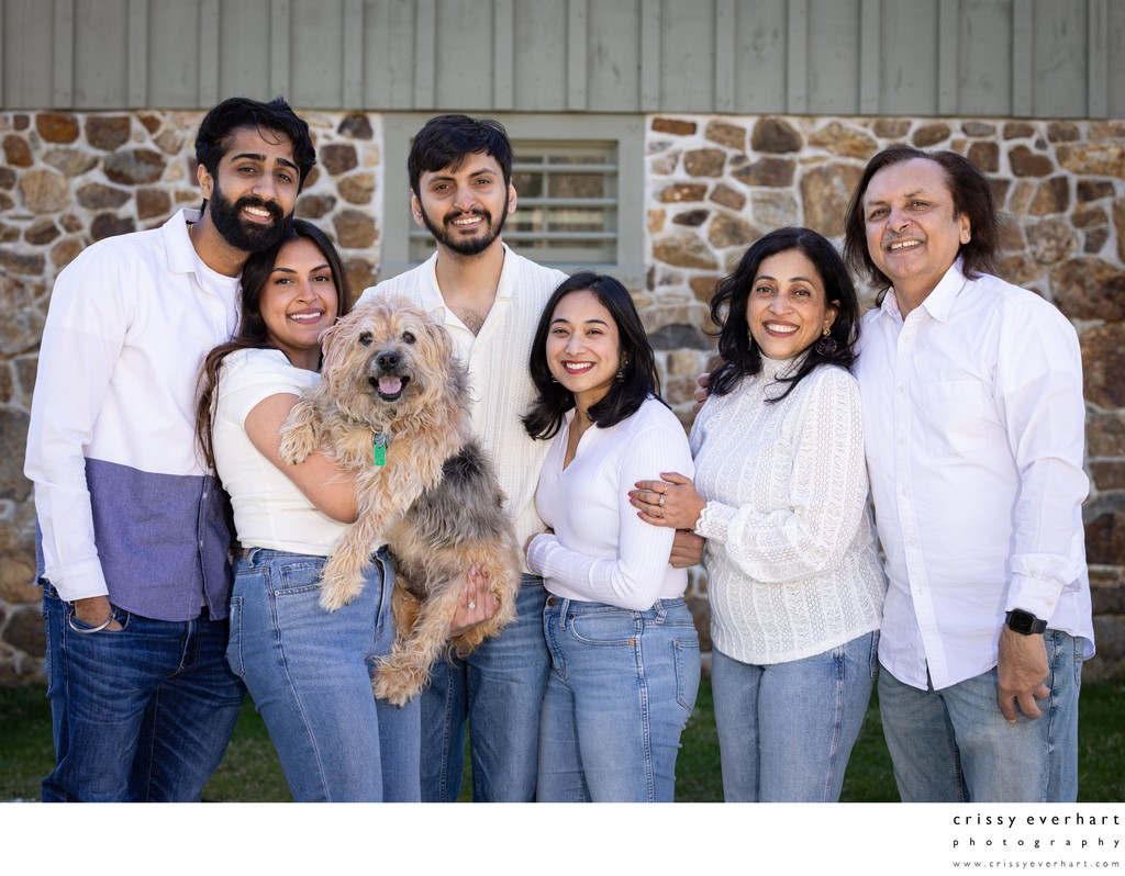 Photos with Extended Family and Dog
