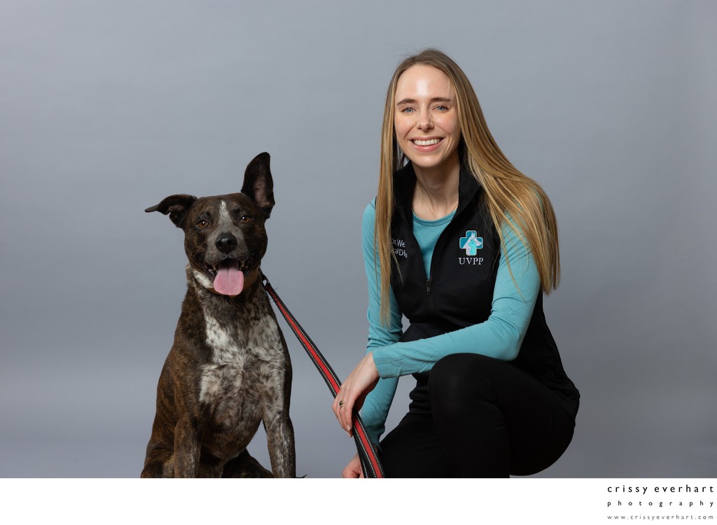 Vetrinarian Headshots with Dog