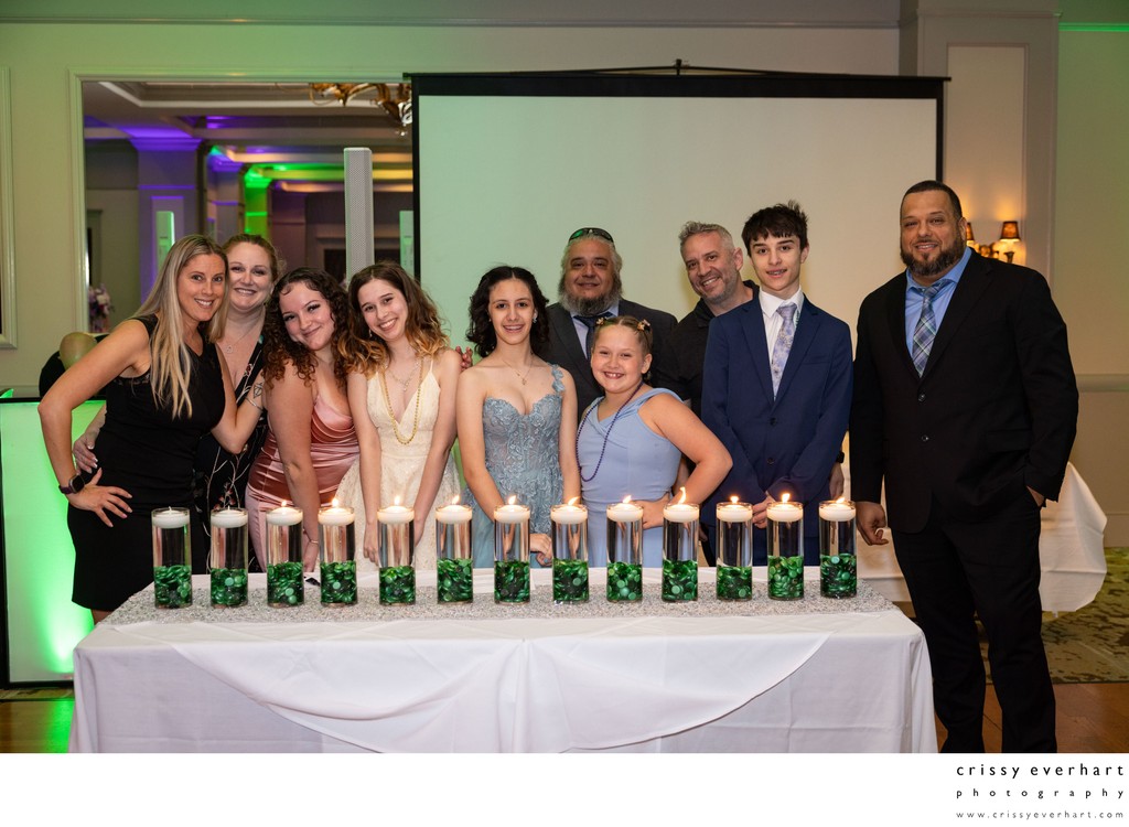 Candle Lighting Ceremony at Bat Mitzvah in Wilmington