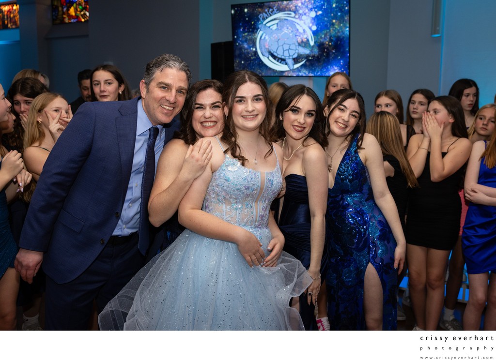 Family at Mitzvah Celebration for Youngest Daughter