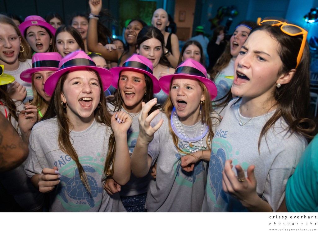 Kids Singing Along at Bat Mitzvah