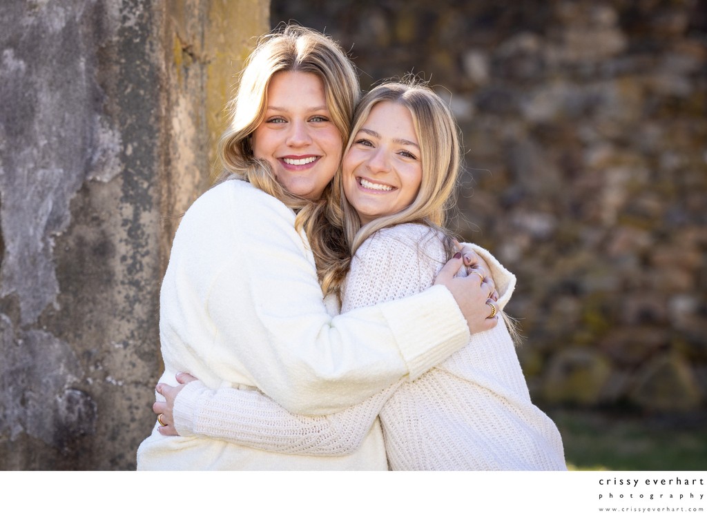 Portraits of College Age Siblings