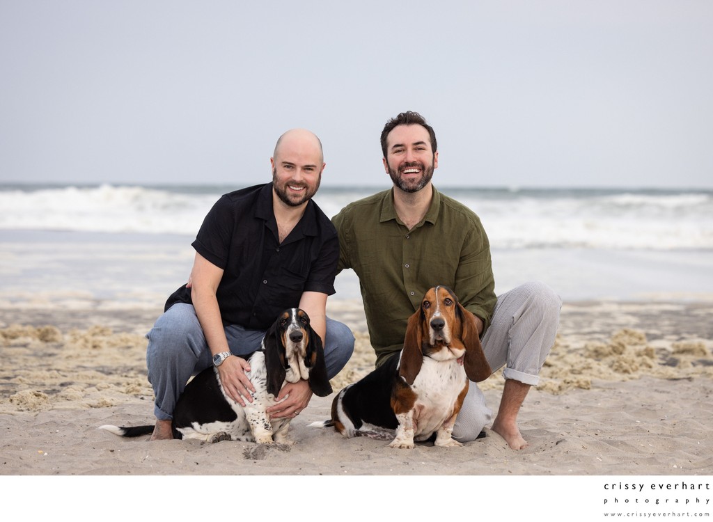 Jersey Shore Family Photos with Dogs
