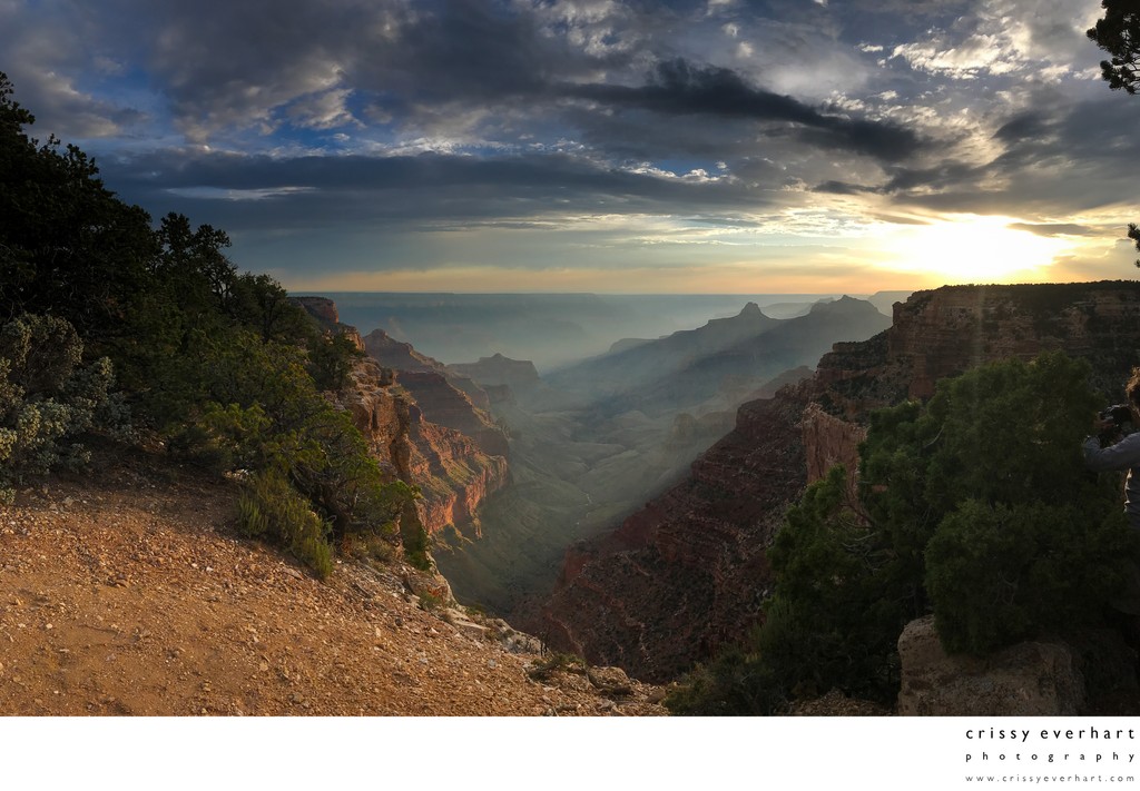 Grand Canyon North Rim at Sunset - iPhone Pano