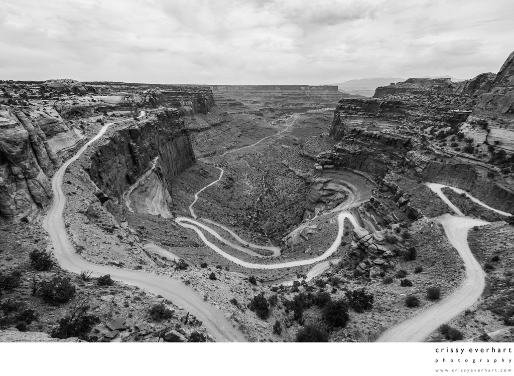 Canyonlands - Switchbacks (B&W)