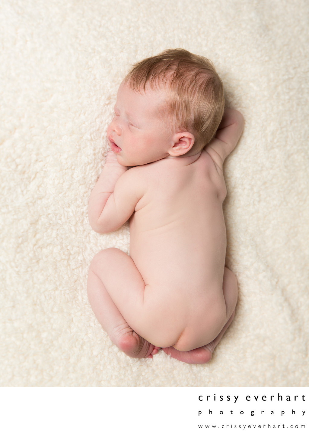 Naked Sleeping Baby - Newborn Studio Pictures