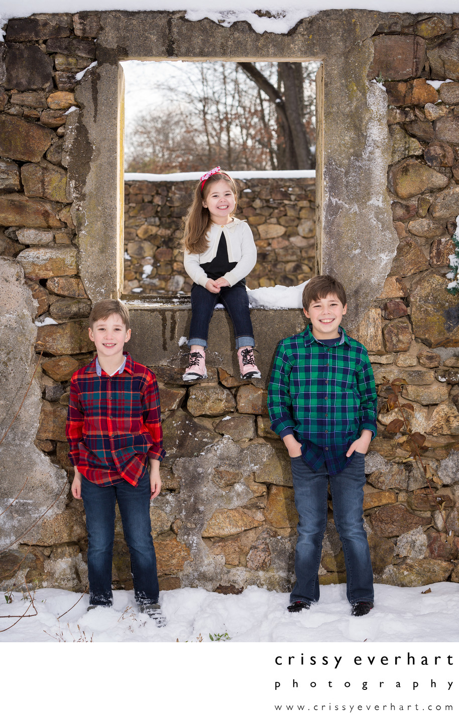 Winter Family Portraits in Malvern, Chester County