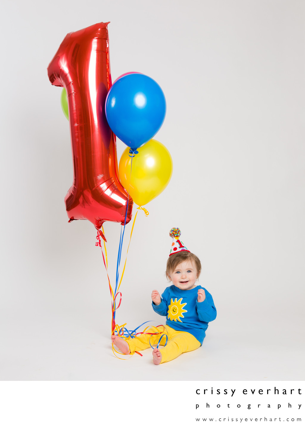 First Birthday Photo Shoot with Balloons
