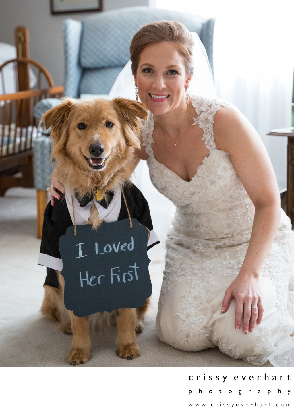 Bride and her Best Dog - West Chester Weddings