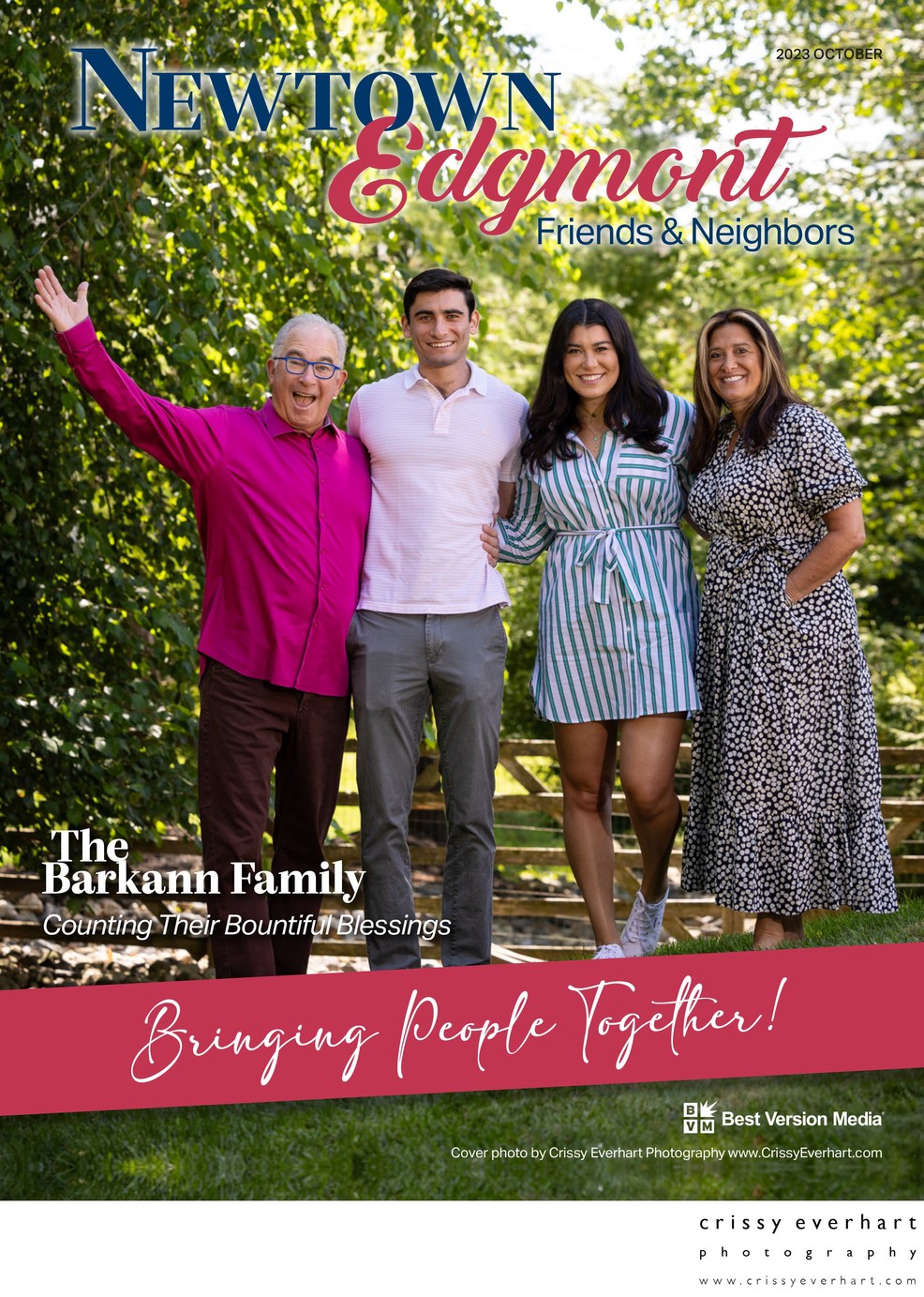 Sportscaster Michael Barkann and Family for Magazine