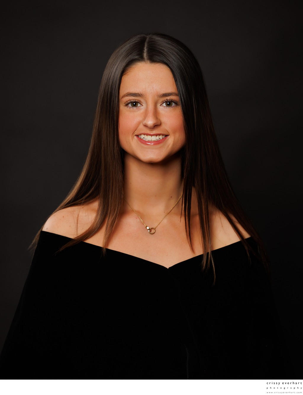 Senior Portraits with Black Velvet Drape