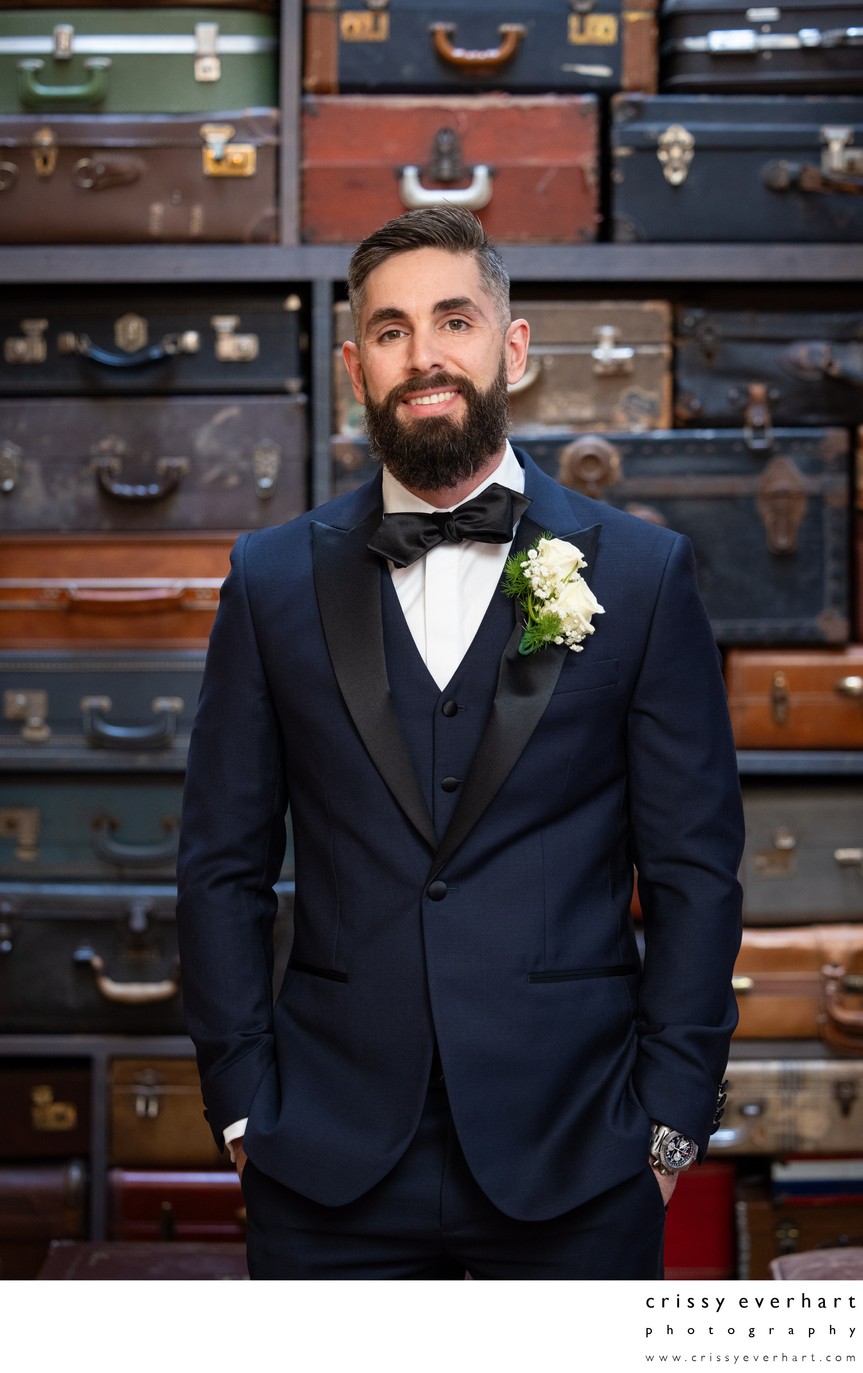 Groom Portrait at Doylestown Inn Wedding
