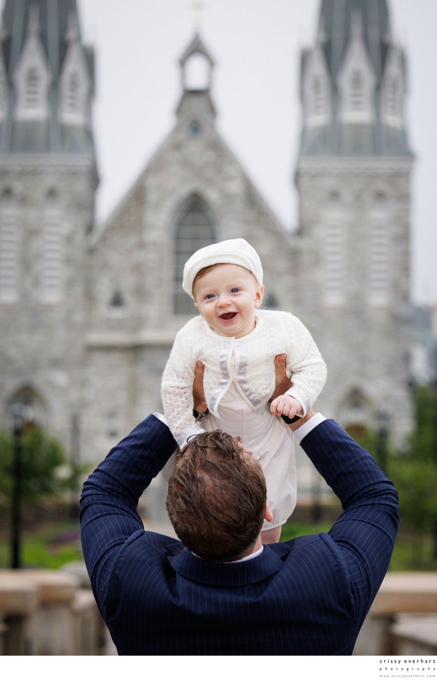 Baptism Portraits Outside St. Thomas of Villanova