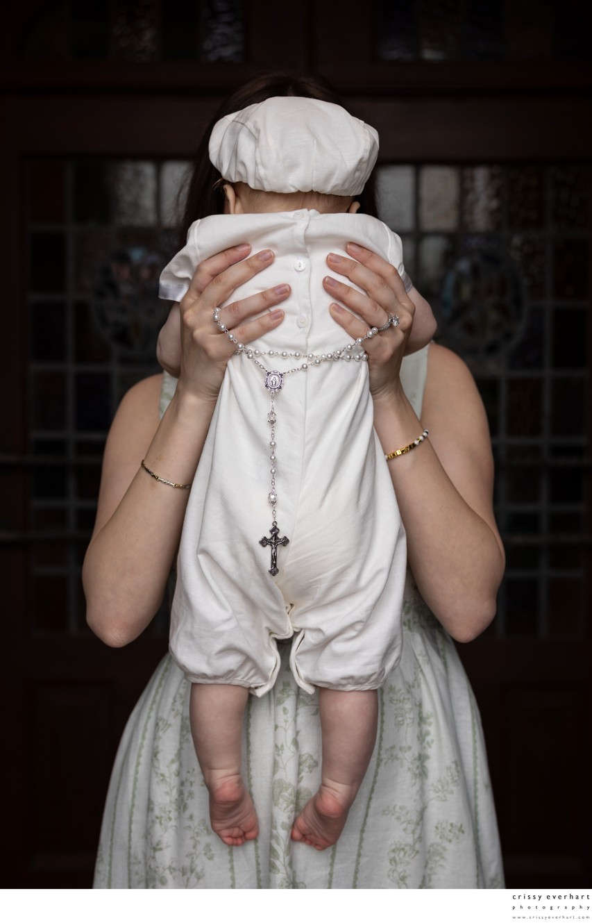 Baptism Portraits with Rosary at St. Thomas