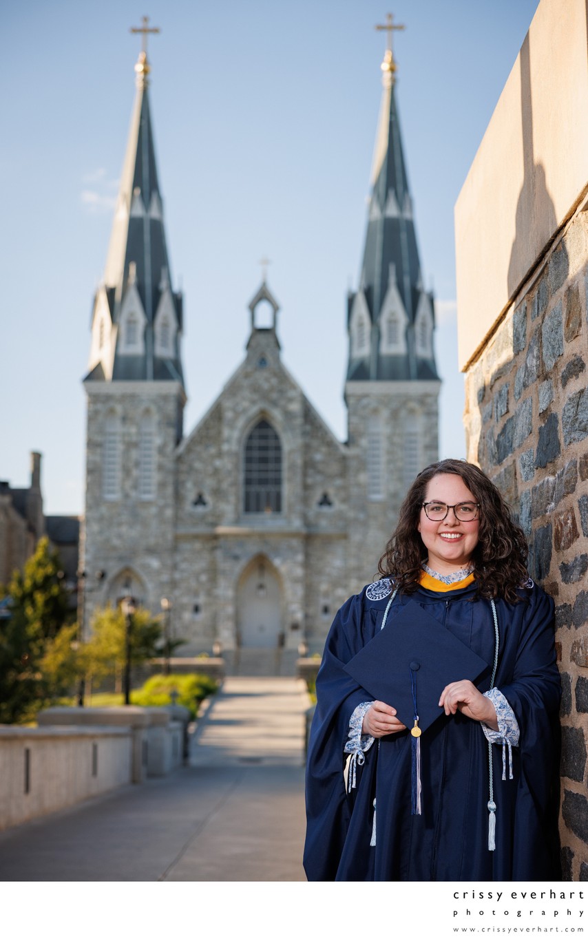 Graduation Photos in Regalia at Villanova University