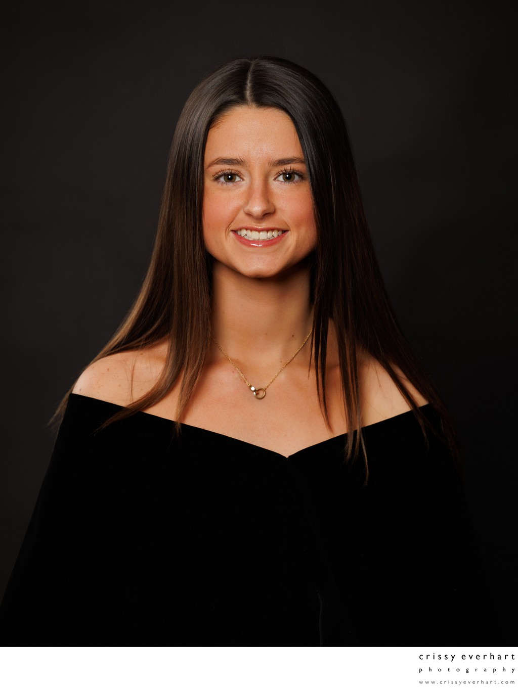Senior Portraits with Black Velvet Drape