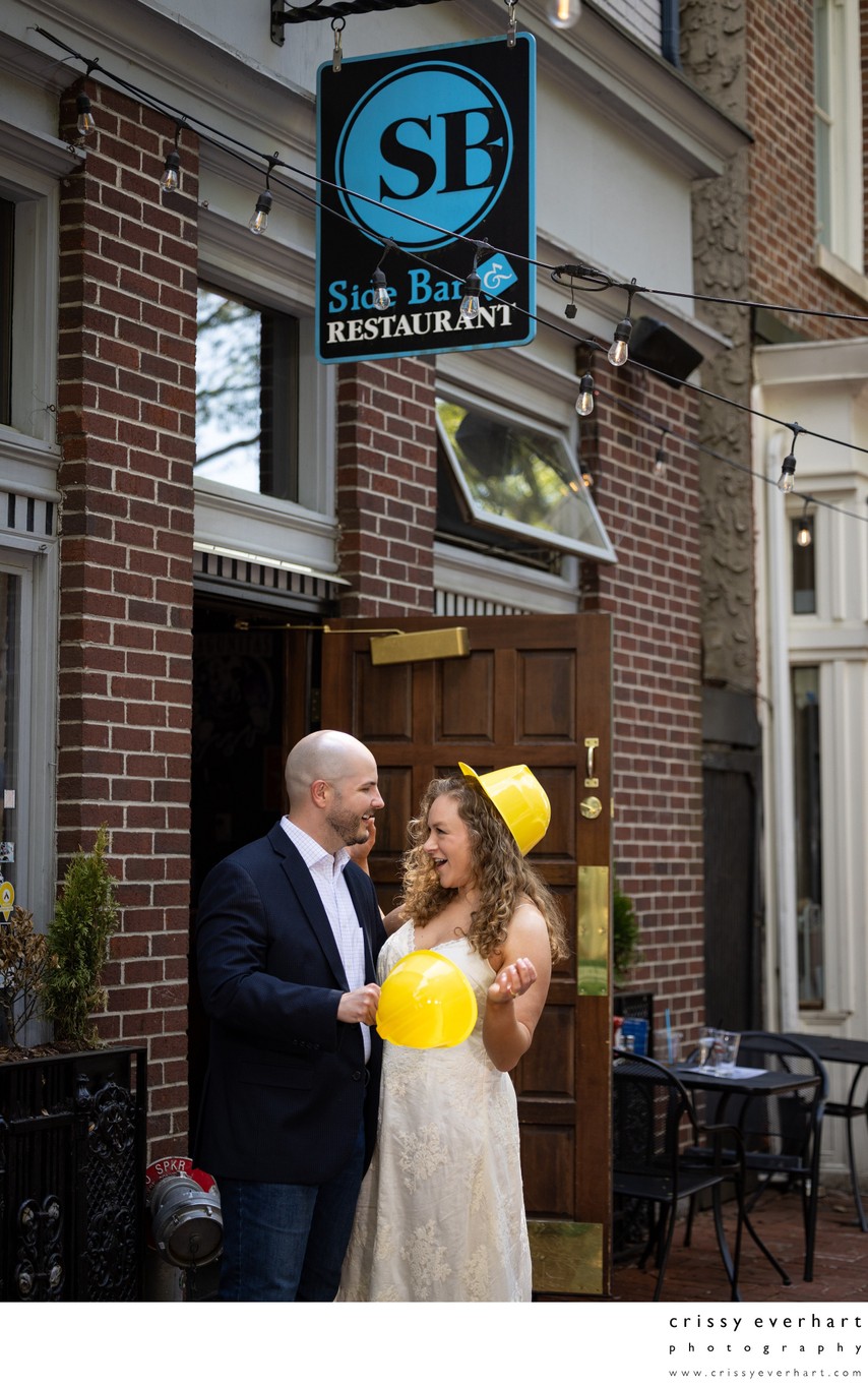 Engagement Photos at West Chester's Side Bar