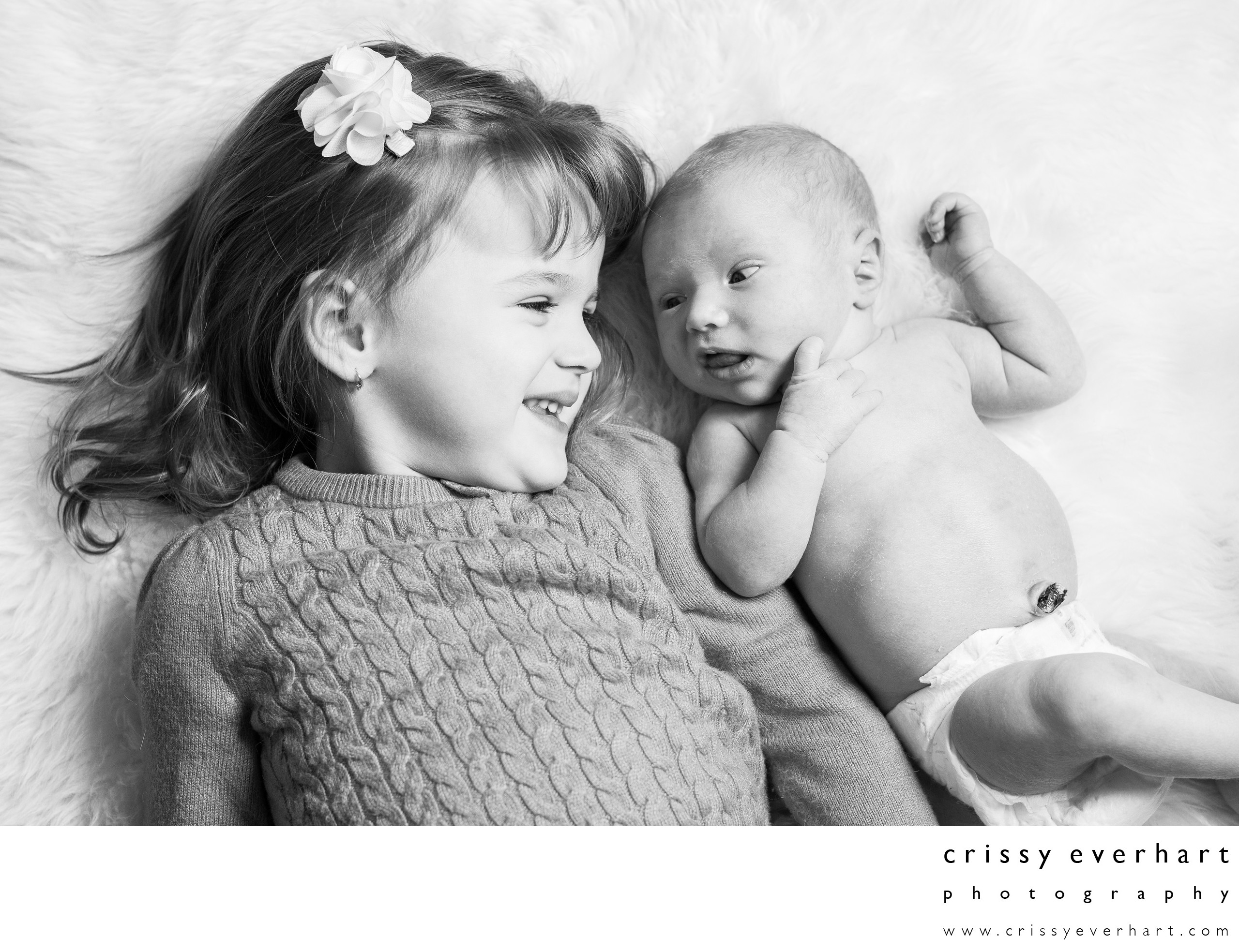 Sister + Baby Brother Sibling Photos