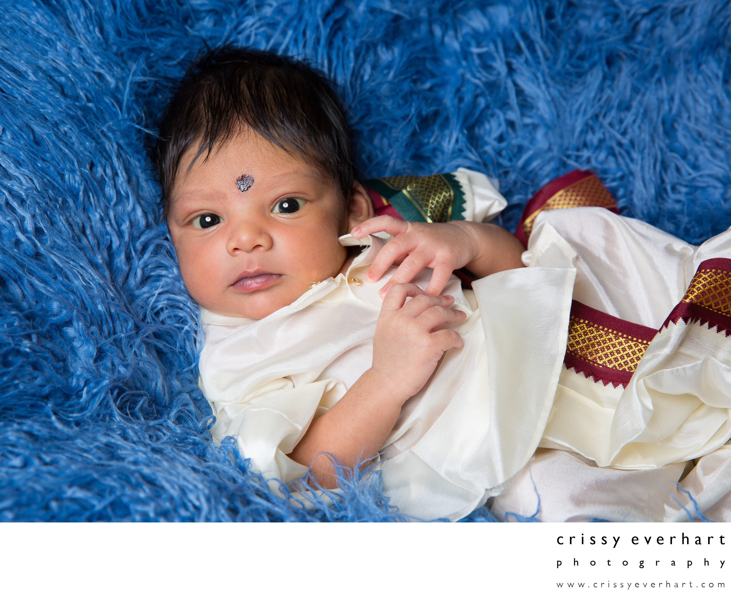 Indian Newborn Baby Boy In-Home Portrait Session