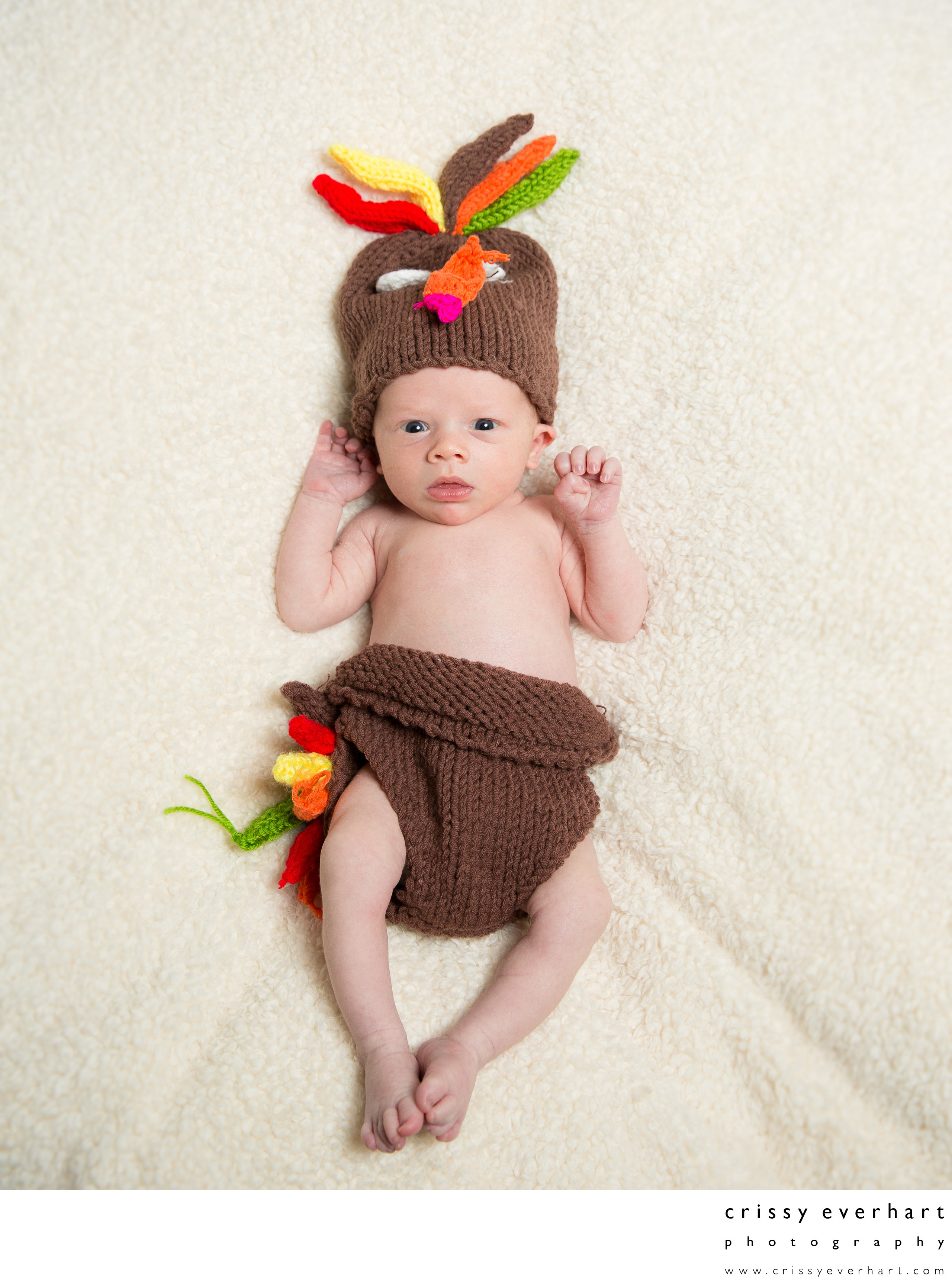 Thanksgiving Newborn Photos Turkey Baby Knit Costume