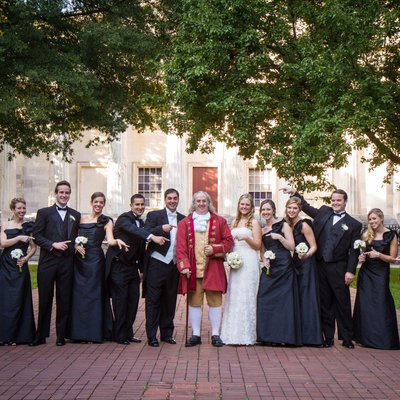 Philadelphia Wedding Party with Benjamin Franklin