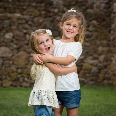 Malvern Photo Studio - Sisters Hugging