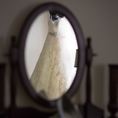 Downingtown Wedding Photographer - Dress Reflection