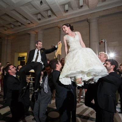 The Hora, a Jewish Wedding Tradition, in Philadelphia 