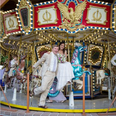Elmwood Park Zoo Wedding Party Carousel Rides