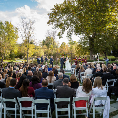 Manor House at Prophecy Creek Fall Outdoor Ceremony