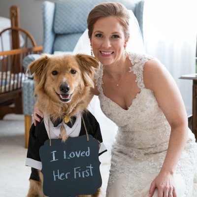 Bride and her Best Dog - West Chester Weddings