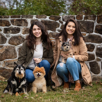 Family Photos of Teens with Dogs