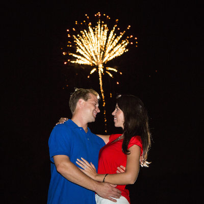 West Chester - Engagement Photos with Fireworks