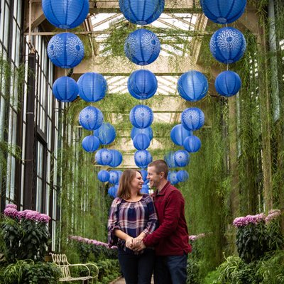 Colorful Longwood Gardens Engagement Session Photos