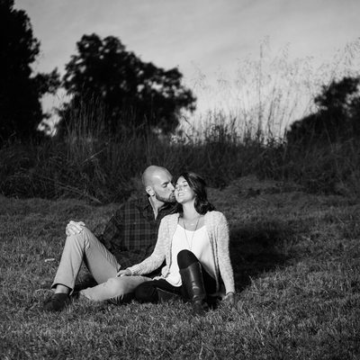 Black and White Engagement Photography- Newtown Square
