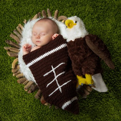 Philadelphia Eagles Sleeping Baby Newborn Photo